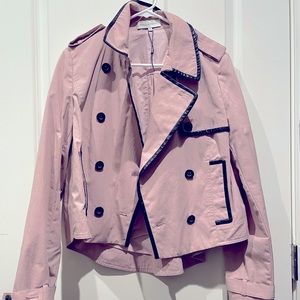Pink Cropped Trench